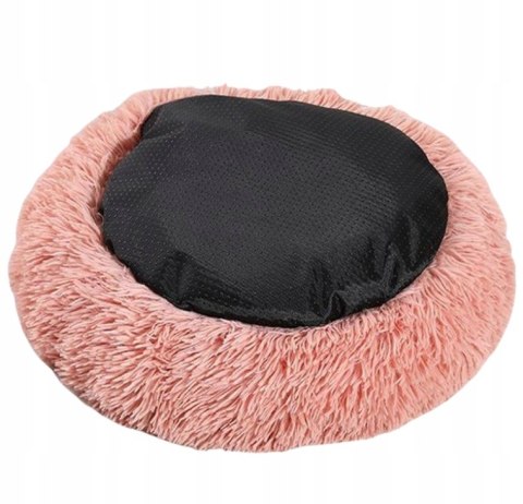Legowisko dla kota psa WŁOCHATE pluszowe różowe 60x60cm sofa DONUT L 11 Legowisko dla kota psa WŁOCHATE pluszowe różowe 60x60cm sofa DONUT L 11