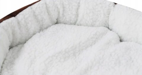 Legowisko dla kota psa z ŁAPKĄ S BRĄZOWE sofa PLUSZOWA wędka GRATIS 40x11