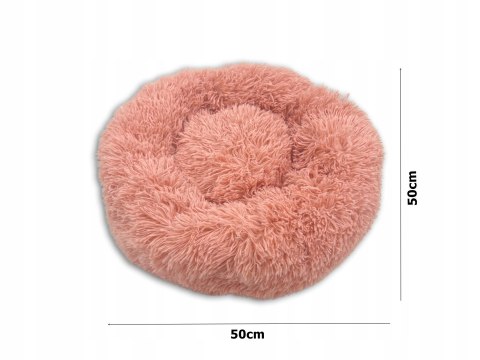 Legowisko włochate dla psa kota M DONUT posłanie 50x50cm SOFA różowa 7 Legowisko włochate dla psa kota M DONUT posłanie 50x50cm SOFA różowa 7