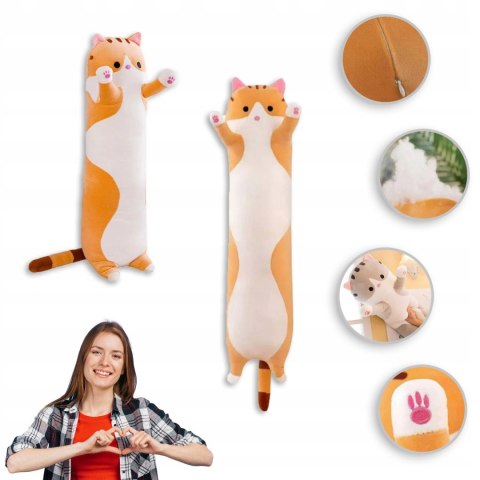 Maskotka RUDY KOT LUCEK PLUSZAK DŁUGI PODUSZKA MIĘCIUTKA kotek 50cm Maskotka RUDY KOT LUCEK PLUSZAK DŁUGI PODUSZKA MIĘCIUTKA kotek 50cm