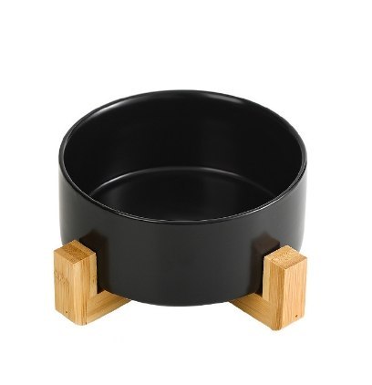 Miska ceramiczna dla psa kota L 850ml z podkładką MISECZKA 52 CZARNA Miska ceramiczna dla psa kota L 850ml z podkładką MISECZKA 52 CZARNA