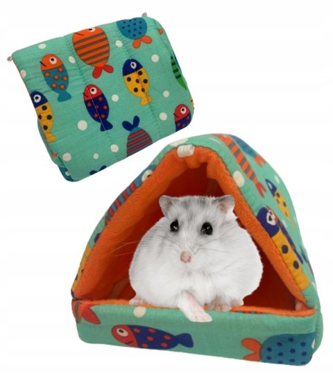 Domek legowisko dla chomika małych gryzoni PTAKA MYSZY 15x15cm Q39 Domek legowisko dla chomika małych gryzoni PTAKA MYSZY 15x15cm Q39