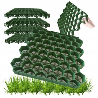 Kratka Trawnikowa Parkingowa Geokratka Zielona Droga Pakiet 4szt. 50x50cm