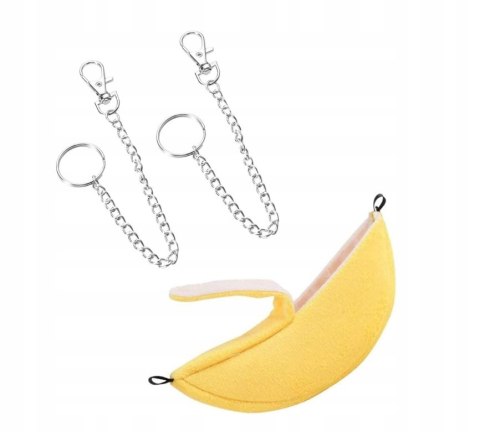 żólty banan do klatki na łańcuszkach żólty banan do klatki na łańcuszkach